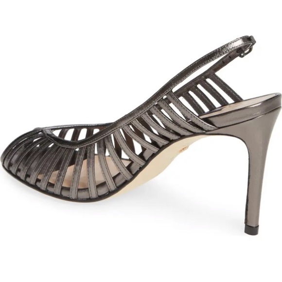 New Stuart Weitzman Olive Cage Slingback Sandals - Picture 2 of 16